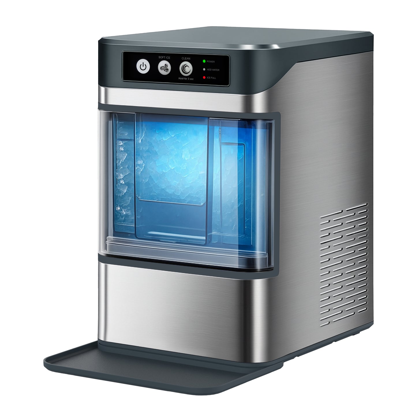 iTOMA Nugget lce Maker Machine,Chewable Pellet Ice Machine,Self-Cleaning,One-Click Operation,for Home/Kitchen/Office/ Bar Party Ice Cube Machine