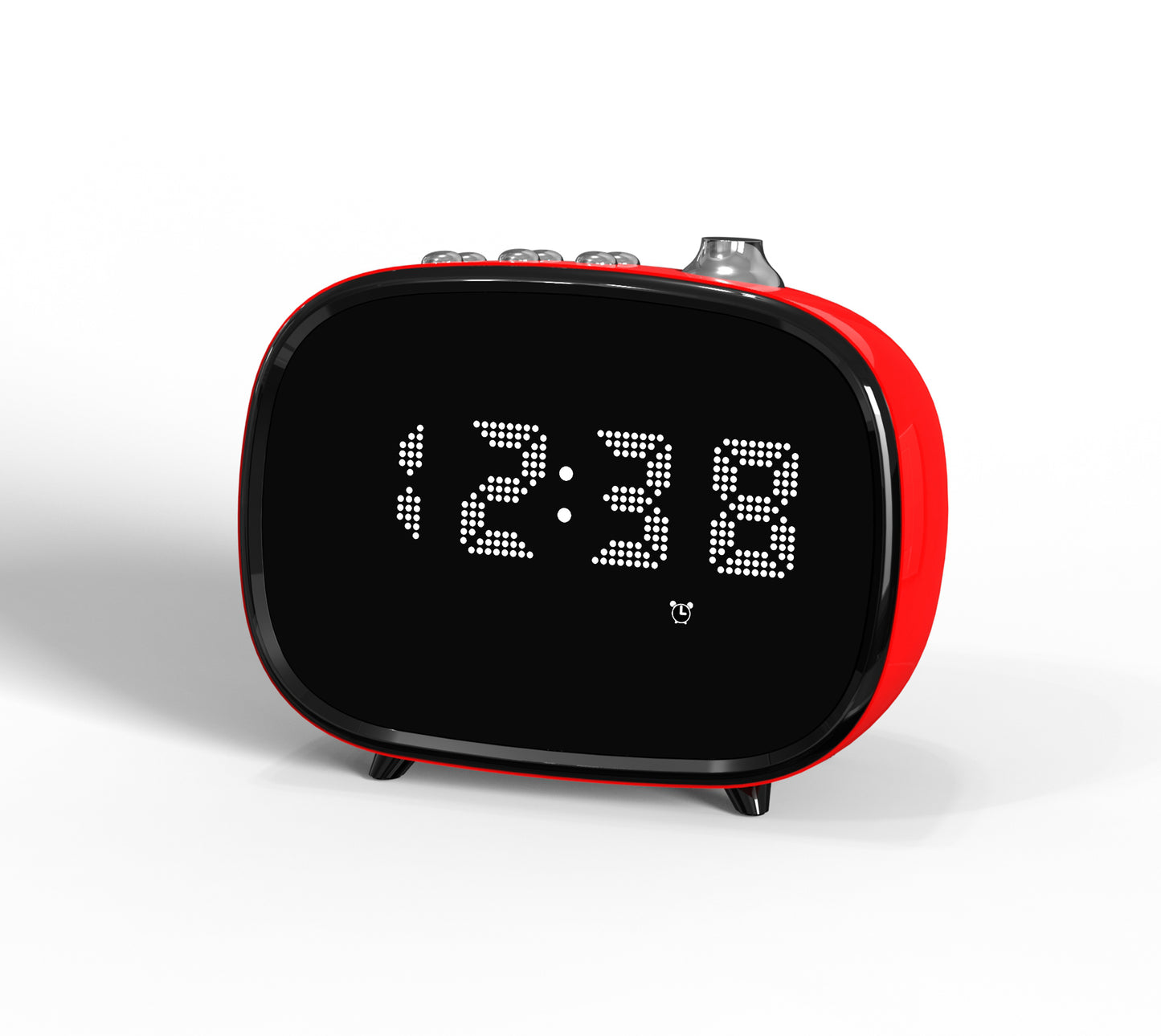 Retro Alarm Clock with wireless connection, Time Display, Alarm Setting,TF Card Slot, AUX Jack, Hands-Free Calling, Vintage Decor for for Home/Outdoor iTOMA 138