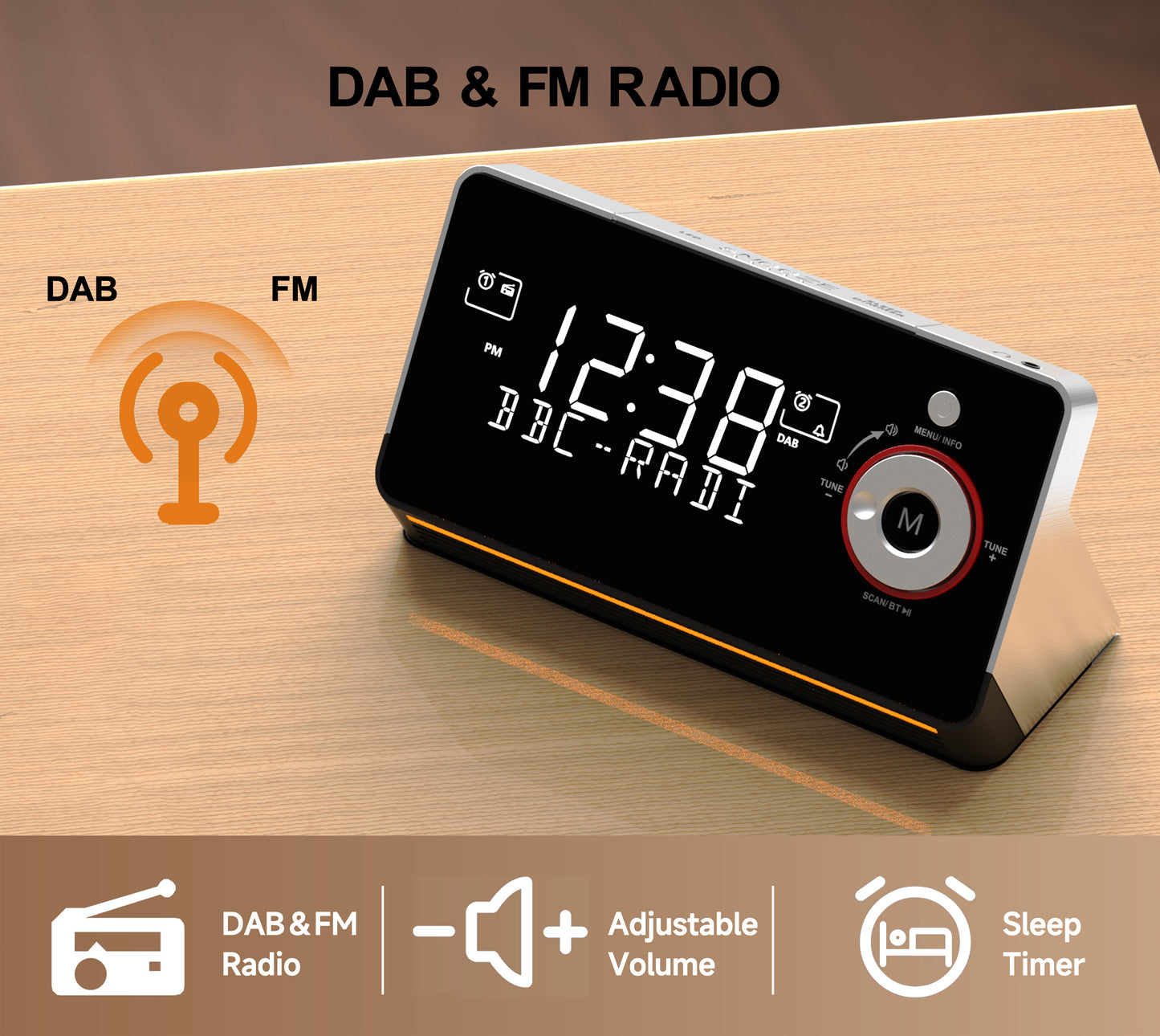 Alarm Clock with DAB & FM Radio iTOMA 729