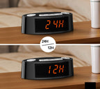 Digital iTOMA AM/FM Alarm Clock Radio with Dual Alarm, Sleep Timer & Snooze Functions, Orange LED Display, 4-Level Dimming Option 3301