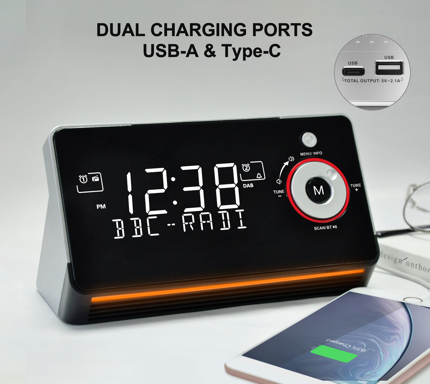 Dab+ Radio ITOMA 728 Digitalradio-Wecker Mit Bluetooth DAB/FM