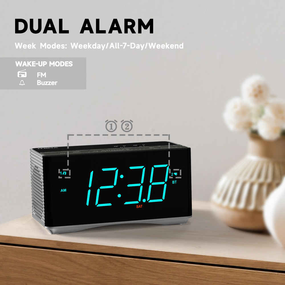 Itoma Nachttisch Wecker ITOMA Radiowecker Mit Bluetooth – Dual
