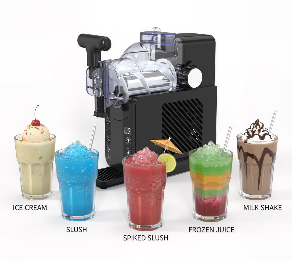 Frozen Drink & Slushie Machine, Soft Serve Ice Cream Maker - 5 Presets for Ice Cream, Slush, Spiked Slush, Frozen Juice, Milkshakes, Self-Cleaning - Perfect for Home Use
