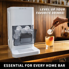 Fully-automated Artisanal Sphere Ice Maker – 2.3kg Daily Output, 50-Min Fast Ice, Smart Sensors, One-Touch Clean, Compact & Quiet for Home/Bar Use YH1590