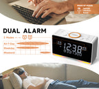 DAB and FM, Bluetooth, dual alarm clocks, sleep timer, dimming control, USB charger and headphone jack iTOMA 728