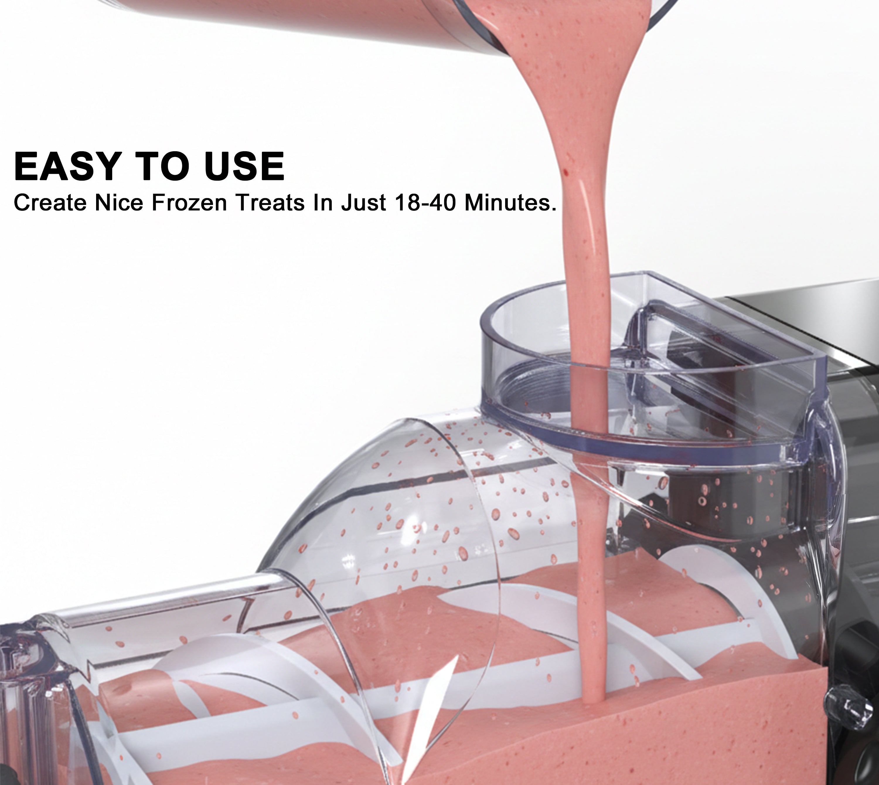 Frozen Drink & Slushie Machine, Soft Serve Ice Cream Maker - 5 Presets for Ice Cream, Slush, Spiked Slush, Frozen Juice, Milkshakes, Self-Cleaning - Perfect for Home Use