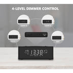 Alarm Clock with DAB & FM Radio 40 Preset Stations, Dimmable LCD Display, Dual Alarm with ON/OFF button, Snooze, Bluetooth iTOMA 525D