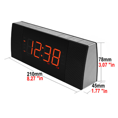 Alarm Clocks Radio with wireless connection, FM Radio, Dual Alarm with Snooze, USB Charging, Auto and Manual Dimmer, Clock for Bedside iTOMA 503A