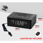 Alarm Clock with DAB & FM Radio 40 Preset Stations, Dimmable LCD Display, Dual Alarm with ON/OFF button, Snooze, Bluetooth iTOMA 525D