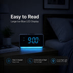 Radiowecker mit Bluetooth-Lautsprecher, UKW-Radio, Doppelalarm mit Schlummerfunktion, großem LED-Display, Dimmersteuerung, USB-Ladeausgang und Nachtlicht iTOMA CKS708 