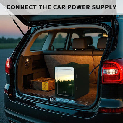 6L K6100 Mini Skincare Fridge with LED Mirror, 6Liter/6 Cans Cooler and Warmer for Makeup, Cosmetic, Beauty, Food, Medicine Portable Small Refrigerator 100% Freon-Free Eco Friendly for Bedroom, Nursery, Office, Camp and Car