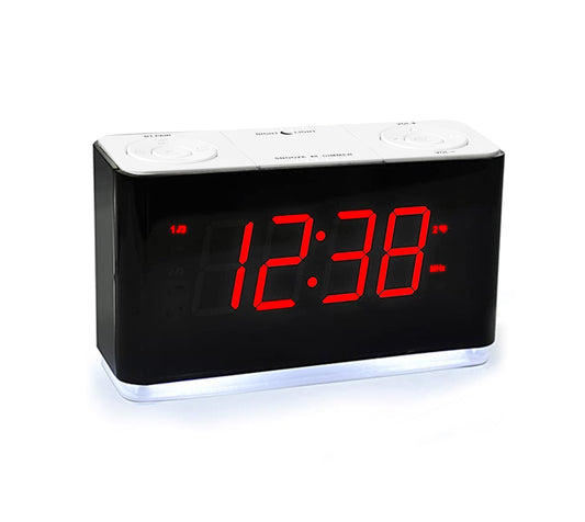 Alarm Clock Radio with wireless connection, Dual Alarm, Dimmable LED Display, 16 Levels Volume, FM Radio with Sleep Timer, Nightlight, Snooze, 12/24H iTOMA 507U