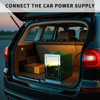 6L K6104 Mini Skincare Fridge with LED Mirror, 6Liter/6 Cans Cooler and Warmer for Makeup, Cosmetic, Beauty, Food, Medicine Portable Small Refrigerator 100% Freon-Free Eco Friendly for Bedroom, Nursery, Office, Camp and Car