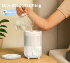 iTOMA 2L White Humidifier - One-Touch Operation, 360° Adjustable Mist, Ultrasonic Quiet for Bedroom & Office