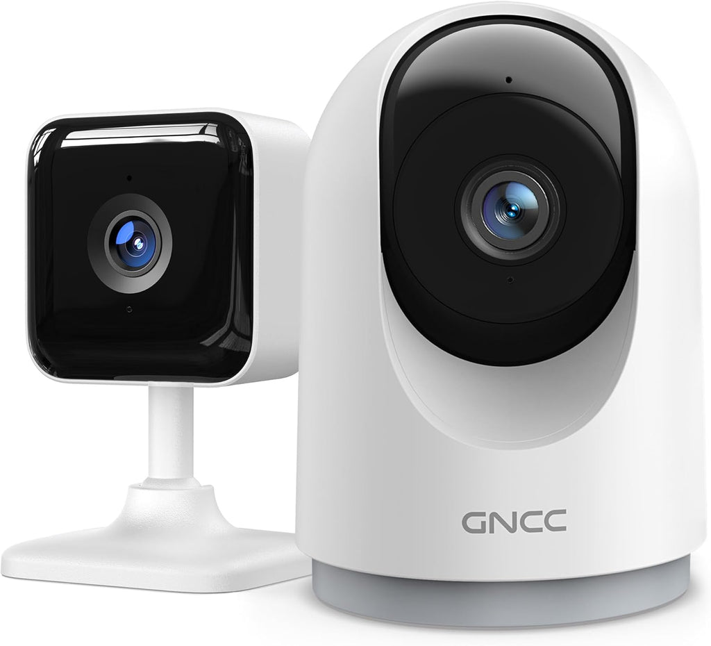 GNCC Indoor Security Camera Dog Camera Motion Detection, Cameras for Home Security with 2-Way Audio Siren, Night Vision, Cloud & SD Card Storage, Works w/Alexa & Google Home