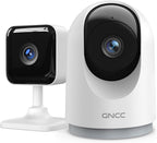 GNCC Indoor Security Camera Dog Camera Motion Detection, Cameras for Home Security with 2-Way Audio Siren, Night Vision, Cloud & SD Card Storage, Works w/Alexa & Google Home