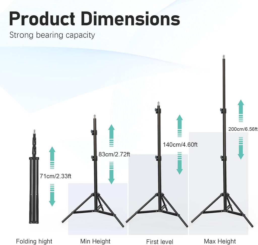 LED Light Stick RGB Fill Light Stand Photography Lighting Kit LED Video Lighting with 5000mAh Battery, Remote Controller Dimmable 2500K~6500K, Adjustable Tripod Stand for Live Streaming, Vlog, Gaming