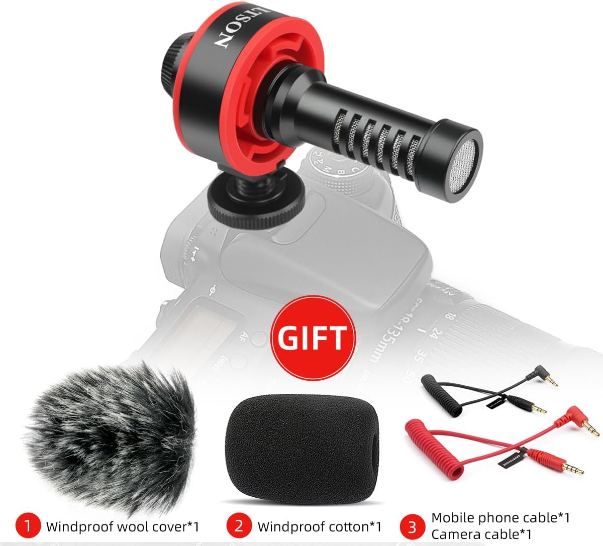 ALTSON Microphone for iPhone/Android/Camera, Wireless Microphones, 328ft Transmission, 18H Battery Life, Mini Microphone for Vlogging, Filmmaking, and Content Creation