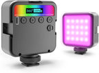 Altson Magnetic RGB Led Video Light LED Camera Light 360° Full Color Portable Photography Lighting Whit 3 Cold Shoe，，2000mAh Rechargeable CRI 96+/2500-9900K/13 Scene (Black)