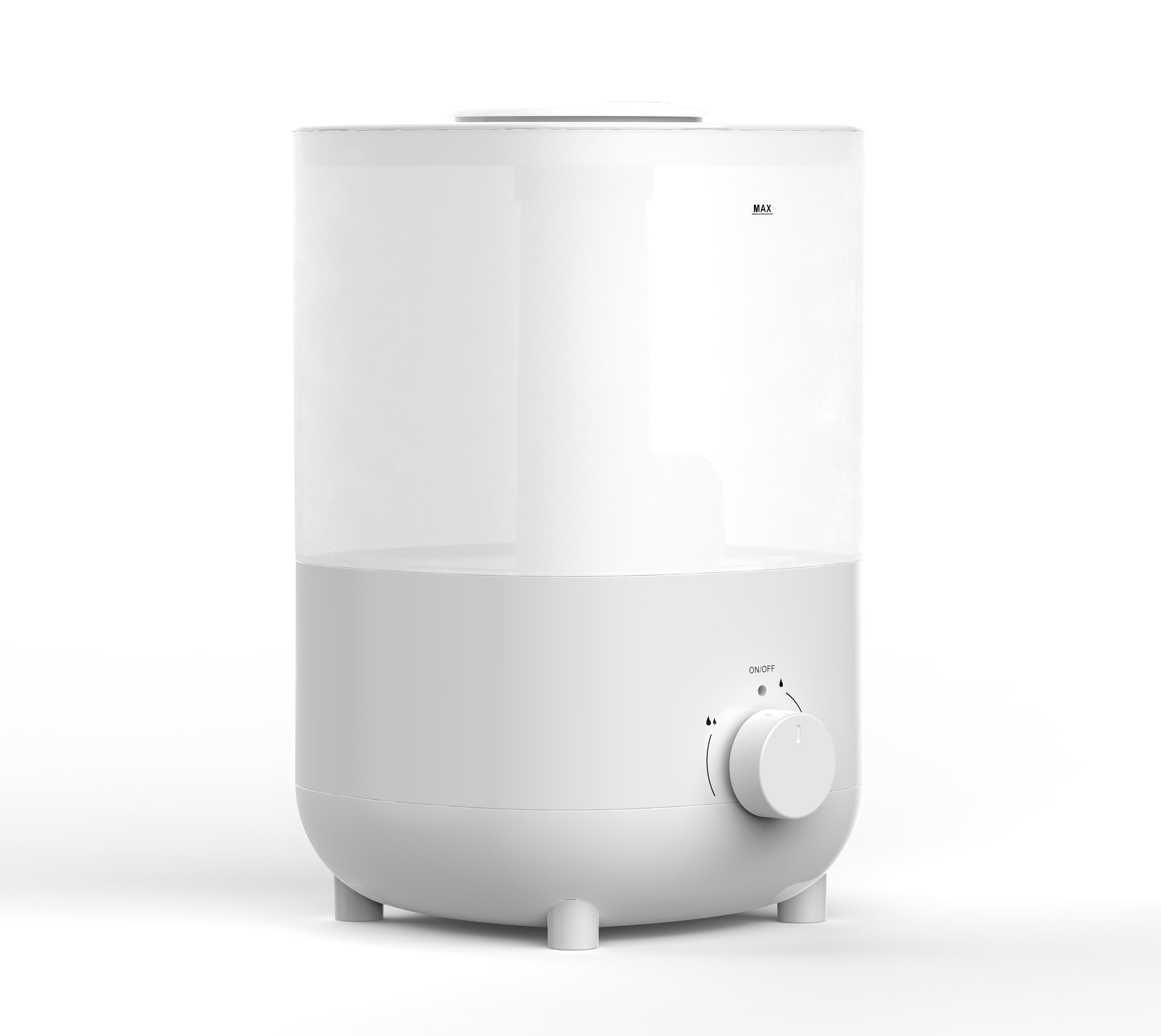 iTOMA 2L White Humidifier - One-Touch Operation, 360° Adjustable Mist, Ultrasonic Quiet for Bedroom & Office
