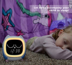 Kids Alarm Clock Addo,Sunrise/Sunset Simulation Bedside Lamp, Grow Children's Clock Trainer and Bluetooth Music Player,White Noise Sleep Sounds Wake Up Clock Owl iTOMA 912