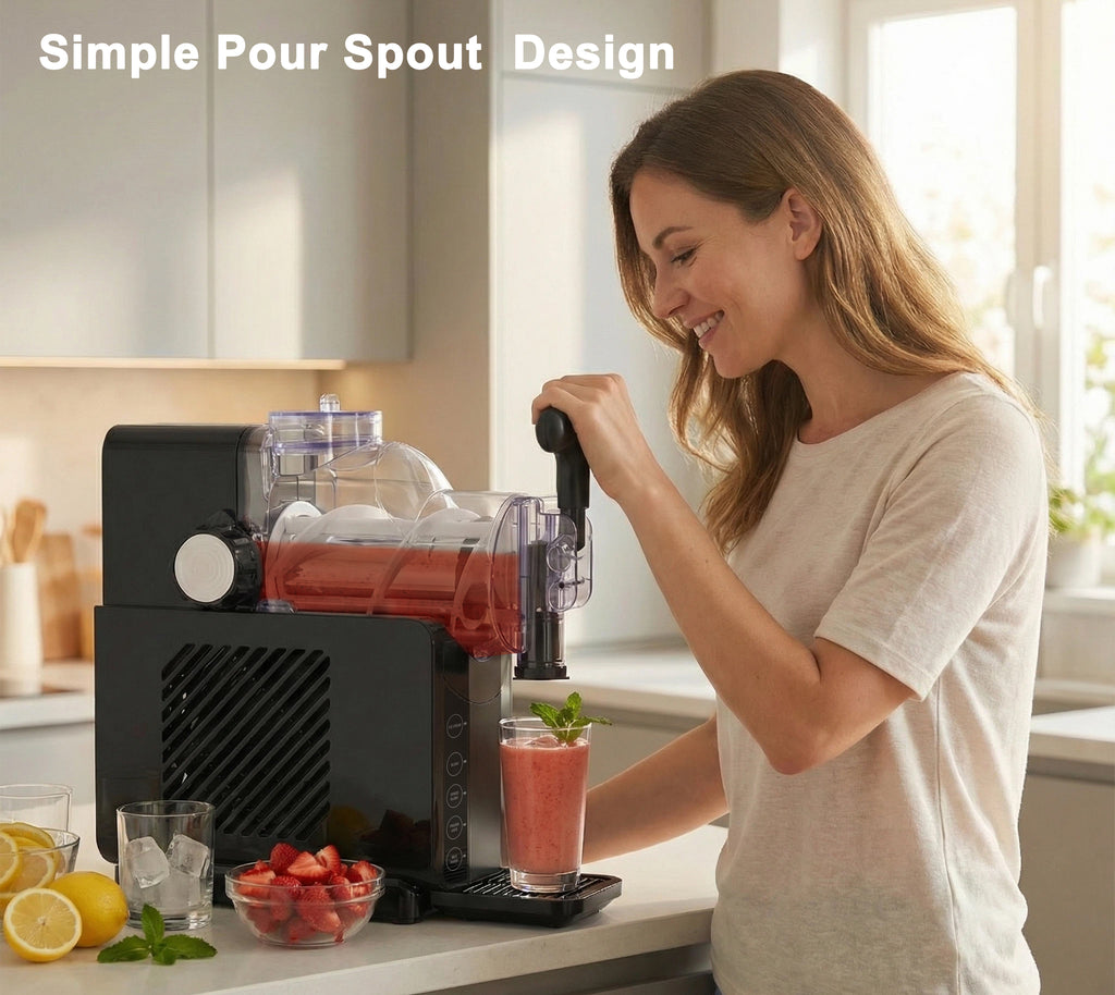 Frozen Drink & Slushie Machine, Soft Serve Ice Cream Maker - 5 Presets for Ice Cream, Slush, Spiked Slush, Frozen Juice, Milkshakes, Self-Cleaning - Perfect for Home Use
