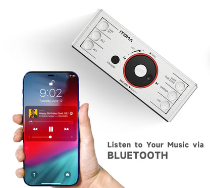 Alarm Clock Radio with Bluetooth Speaker, FM Radio, Dual Alarm with Snooze, Large LED Display, Dimmer Control, USB Charging Output and Night Light iTOMA 708