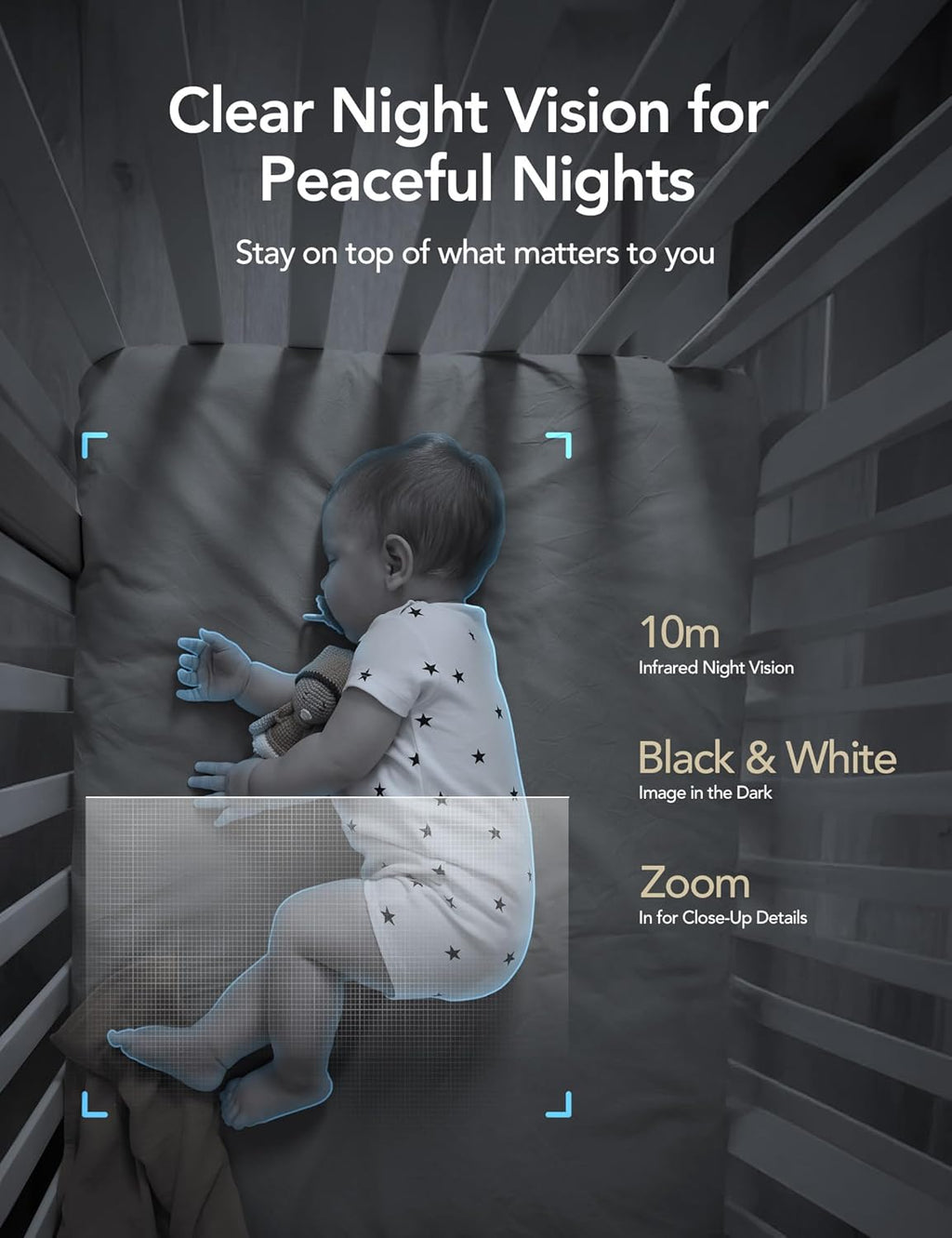 GNCC 2.4GHz Indoor Security Camera, 1080P Home Camera for Pet Monitoring, Motion Detection, Two-Way Audio, IR Night Vision, Easy Install, Cloud Storage Subscription Required, No 5GHz Support(1-Pack)