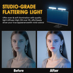 ALTSON 16W 2PCs Video Conference Lighting, LED Streaming Light Clip-On, Zoom Lighting for Computer Monitor Webcam Laptop, Desk Ring Light for Video Recording Podcast, Eye-Caring&360° Rotary Backlight