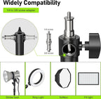 Ring Light Mount - Wall Mount Triangle Boom Arm， 4.3ft/130cm Wall Stand Tirpod Support 180°Flexible Rotation for Studio Video Light, Monolight, Photography, Softbox, Reflector (4.3Ft)