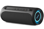Wireless Portable Speaker,IPX7 Waterproof Bluetooth Speaker, 25W Loud Stereo Sound, Bassboom Technology, TWS Pairing, Built-in Mic, 16H Playtime with Lights for Home Outdoor - Black
