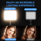 ALTSON 2 Packs Video Light Kit, LED Studio Light, 2700-6500K Dimmable Photography Lighting Kit with Tripod Stand&Phone Holder, 12" Rotating Streaming Light for Video Recording, Game Streaming, YouTube
