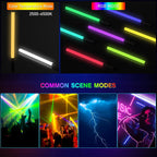 LED Light Stick RGB Fill Light Stand Photography Lighting Kit LED Video Lighting with 5000mAh Battery, Remote Controller Dimmable 2500K~6500K, Adjustable Tripod Stand for Live Streaming, Vlog, Gaming