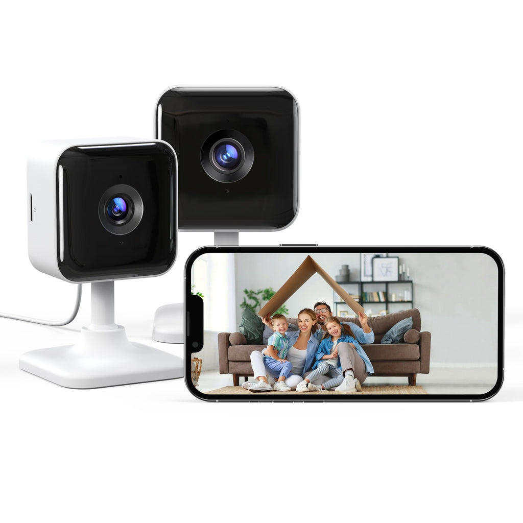 GNCC 2K Indoor Security Camera Dog Camera Motion Detection, Cameras for Home Security with 2-Way Audio Siren, Night Vision, Cloud & SD Card Storage, Works w/Alexa & Google Home, 2.4G WiFi(only), C2