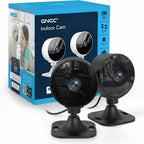 GNCC 2.4GHz Indoor Security Camera, 1080P Home Camera for Pet Monitoring, Motion Detection, Two-Way Audio, IR Night Vision, Easy Install, Cloud Storage Subscription Required, No 5GHz Support(Black-1P)