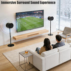 Speaker Stands for Sonos Era 100 & Era 300, 26”-43” Height Adjustable Floor Stand, Dual-Mount Base Surround Sound Speaker Mount with Cable Management for Home Theater, Pair (2 Pack)