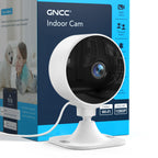 GNCC 2.4GHz Indoor Security Camera, 1080P Home Camera for Pet Monitoring, Motion Detection, Two-Way Audio, IR Night Vision, Easy Install, Cloud Storage Subscription Required, No 5GHz Support(1-Pack)