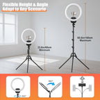 ALTSON 14'' Selfie Ring Light with 63'' Tripod Stand & Phone Holder, Dimmable LED Phone Ring Light for Video Recording/Live Streaming/Makeup/YouTube/TikTok, Circle Light with Remote for Phone&Camera