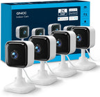 GNCC 2K Cameras for Home Security Indoor, 2.4G/5G Pet Cam with Phone App, Mini Dog Camera w/Motion Detection, 2 Way Audio, Works with Alexa, Cloud Subscription Required, Fixed View, Plug-in, 4Pack