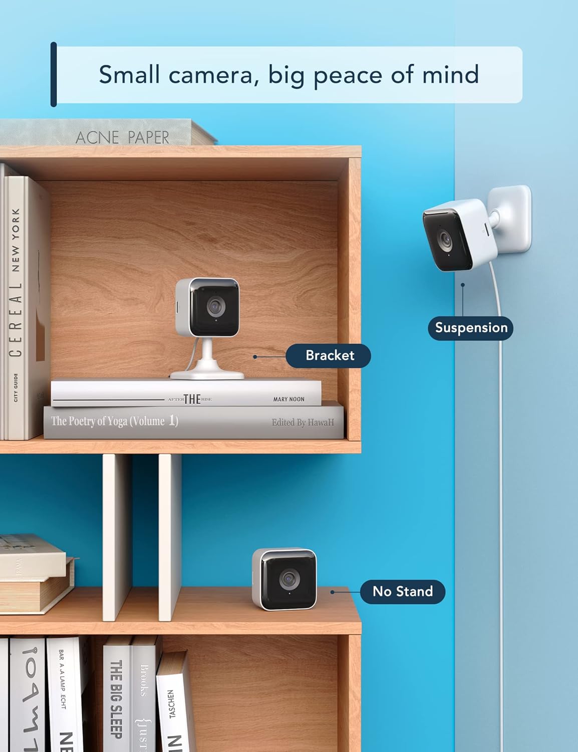 GNCC 2K Indoor Security Camera Dog Camera Motion Detection, Cameras for Home Security with 2-Way Audio Siren, Night Vision, Cloud & SD Card Storage, Works w/Alexa & Google Home, 2.4G WiFi(only), C2