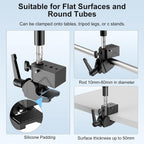 ALTSON 20.4"/52cm Magic Arm Mounting Kit - Super Clamp, 1/4" Screw Adapter, Overhead Camera Desk Mount Stand for Flash/LED Light/Microphone/Monitor, SmallRig Camera Cage, Max Load: 6.61lbs/3kg