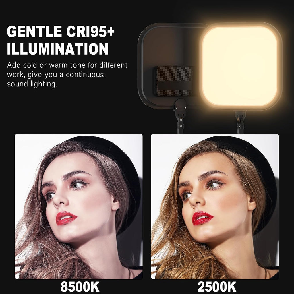ALTSON 3 Pack LED Video Panel Light, 2500-8500K Dimmable Studio Lights with Tripod Stand & Phone Holder, 78" Photography Lighting Kit for Video Recording, Game Streaming, Photography, Tiktok, YouTube