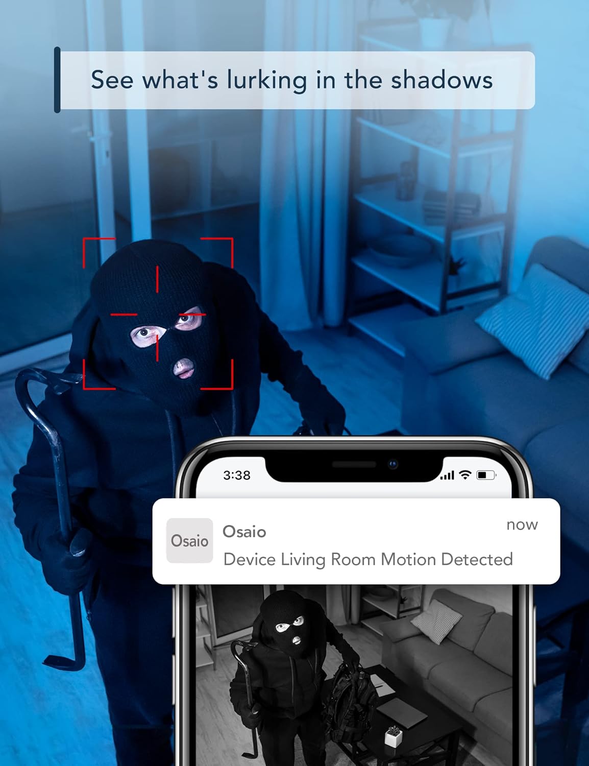 GNCC 2K Indoor Security Camera Dog Camera Motion Detection, Cameras for Home Security with 2-Way Audio Siren, Night Vision, Cloud & SD Card Storage, Works w/Alexa & Google Home, 2.4G WiFi(only), C2