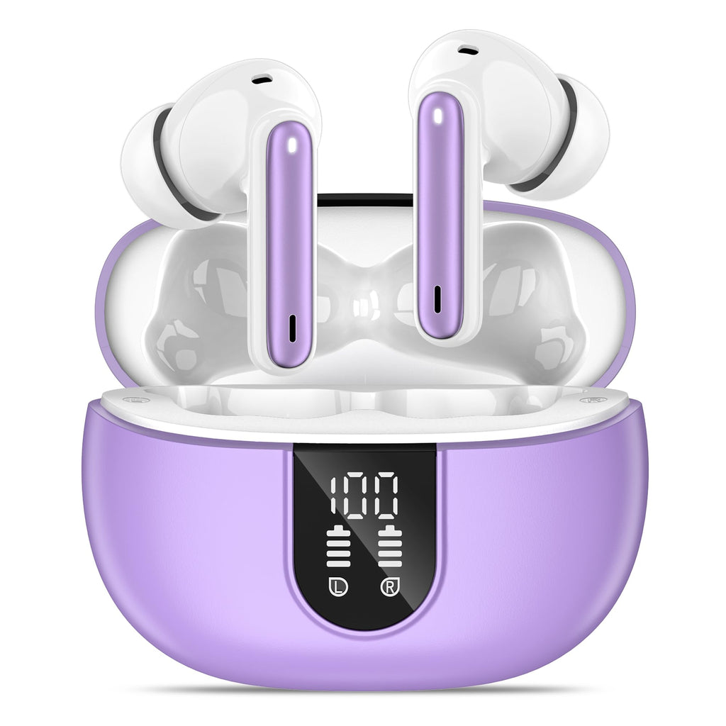 Wireless Earbuds, Bluetooth 5.3 Headphones 40Hrs Playtime Deep Bass Stereo in-Ear Earbud, LED Power Display, Call Noise Canceling Headphones with Mic, IP7 Waterproof Earphones for iPhone Android
