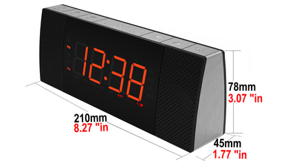 Alarm Clocks Radio with wireless connection, FM Radio, Dual Alarm with Snooze, USB Charging, Auto and Manual Dimmer, Clock for Bedside iTOMA 503