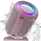 Bluetooth Speaker Wireless,IP67 Waterproof & Dustproof Portable Speaker with Lights,15W Loud Stereo Sound, 2500mAh Battery All Day Playtime, TWS Pairing, BT5.3, Home/Party/Outdoor/Beach (Blue)