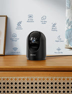 GNCC Indoor Security Camera, 2K Cameras for Home Security with Motion Detection, Baby/Pet Camera with Phone App, Night Vision, 2-Way Audio, TF/Cloud Storage, Works with Alexa & Google Home, 2.4G WiFi