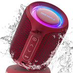 Bluetooth Speaker Wireless,IP67 Waterproof & Dustproof Portable Speaker with Lights,15W Loud Stereo Sound, 2500mAh Battery All Day Playtime, TWS Pairing, BT5.3, Home/Party/Outdoor/Beach (Blue)