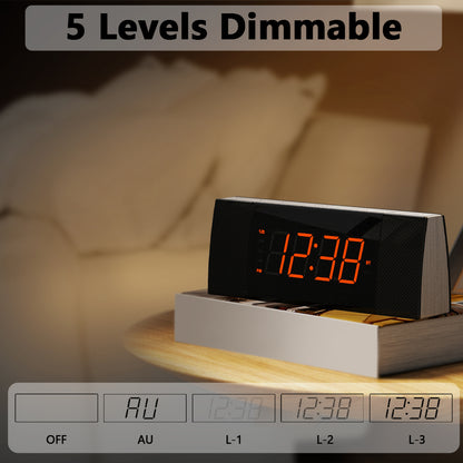 Alarm Clocks Radio with wireless connection, FM Radio, Dual Alarm with Snooze, USB Charging, Auto and Manual Dimmer, Clock for Bedside iTOMA 503A