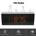 Creative Bedside Alarm Clock Radio and Bluetooth, FM Radio, Dual Alarm Clocks and Snooze, USB Charging, Automatic and Manual Dimming, APP Control, Alarm Clock Bedside iTOMA 503A